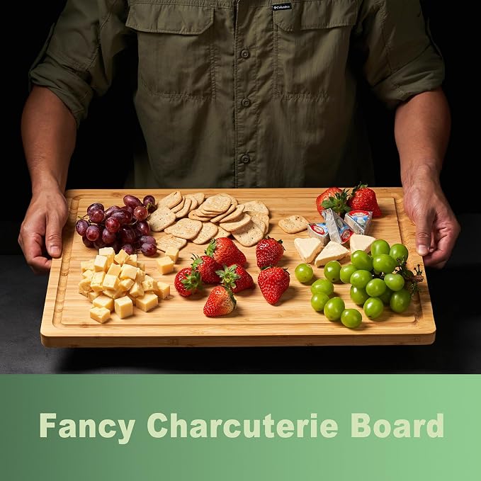 Allsum 24x18" Extra Large Bamboo Cutting Boards - Image 5