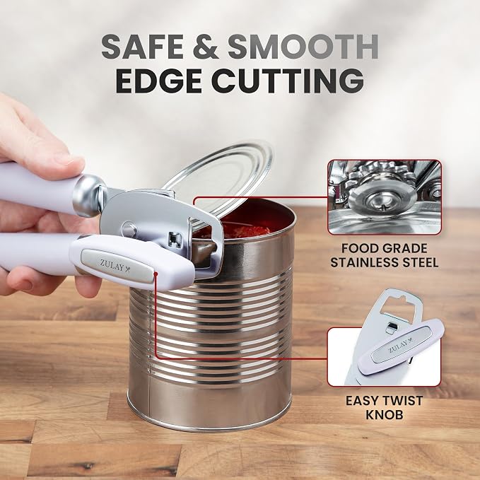 Zulay Kitchen Heavy Duty Stainless Steel Can Opener Manual - Image 4