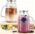 2 Pack Glass Pitcher with Lid and Handle by Unknown