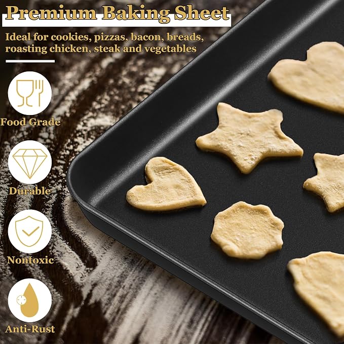 E-far 12.3x9.5x1 Inch Cookie Sheet - Image 4