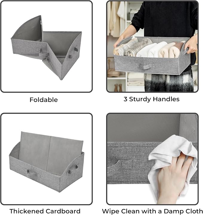 GRANNY SAYS Storage Bins for Closet, Trapezoid Storage Bins - Image 7