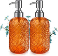 14 Oz Refillable Glass Soap Dispenser by Kaishun