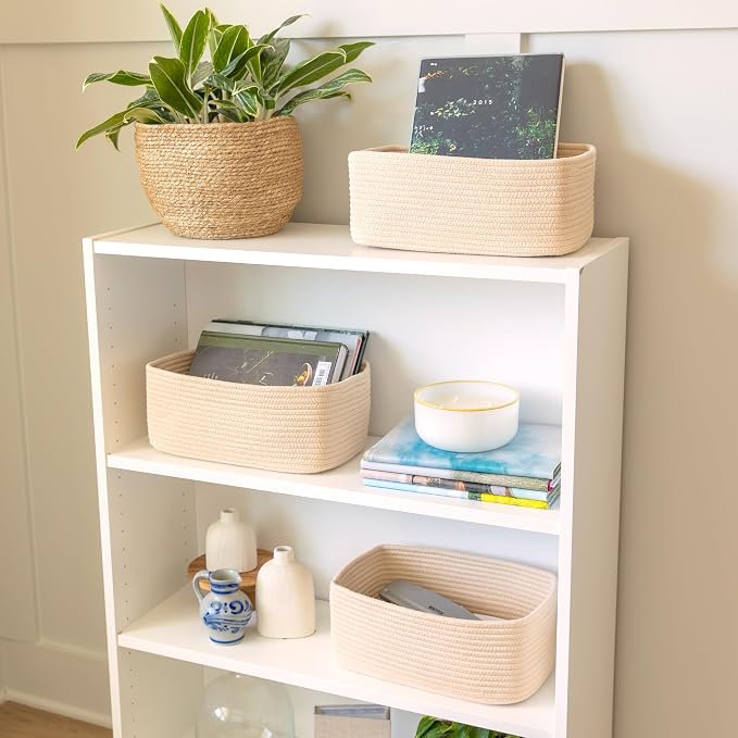 NaturalCozy 13.5”x8.5”x5.5” Storage Baskets - Image 3