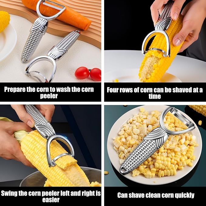 Corn Peeler for Corn on the Cob, 2026 Upgraded corn cob stripper tool, Corn on - Image 5