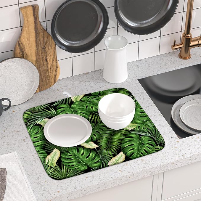 Giwawa Tropical Palm Leaf Dish Drying Mat - Image 6