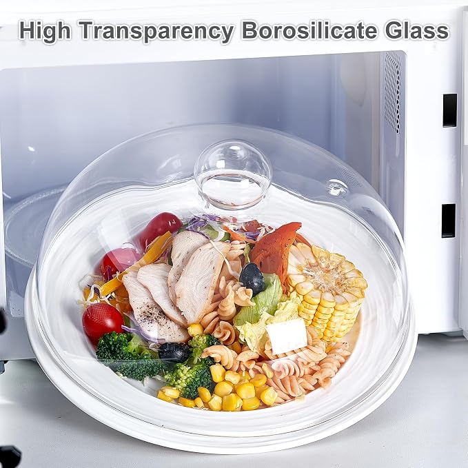 10 Inch Borosilicate Glass Microwave Splatter Cover - Image 7