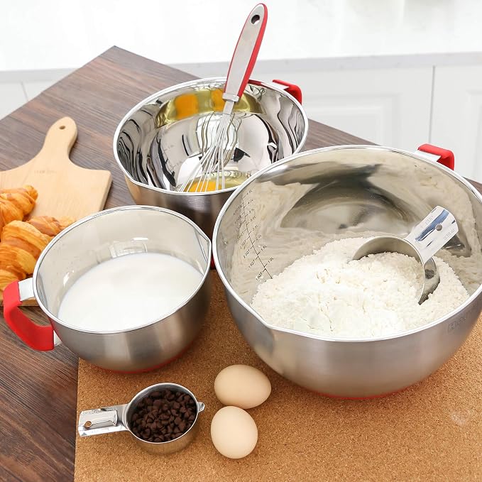 Rorence Stainless Steel Mixing Bowls: Metal Mixing Bowl Set - Image 6