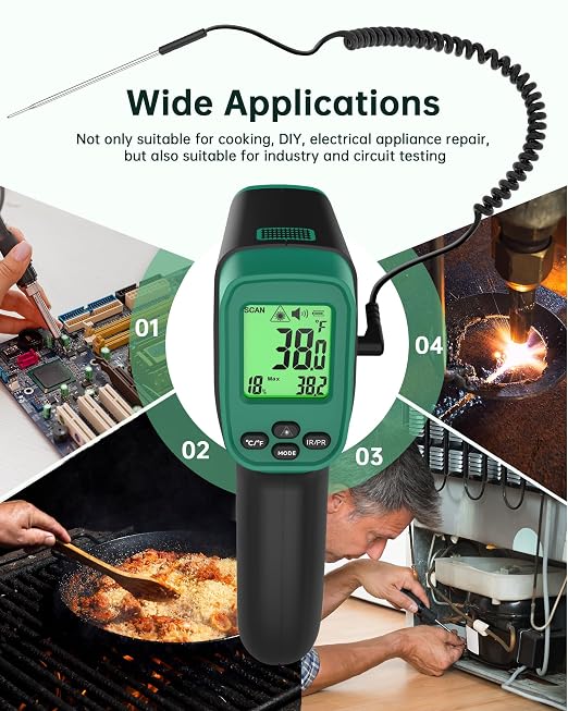 ERICKHILL Infrared Thermometer Gun, Dual Mode IR Laser Thermometer - Image 7