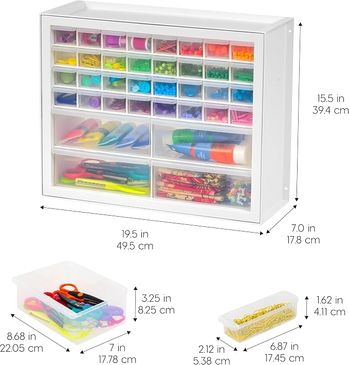 IRIS USA Small Parts Storage Cabinet, Made in USA, 36-Drawer Organizer - Image 3