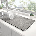 Rnivvi Dish Drying Mat for Kitchen Counter, XL 15 x 24" Cute Flower Theme by Rnivvi