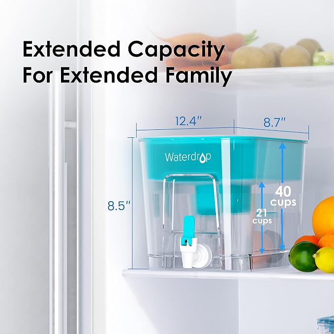 Waterdrop 200-Gallon Long-Life 40-Cup Large Water Filter Dispenser - Image 6
