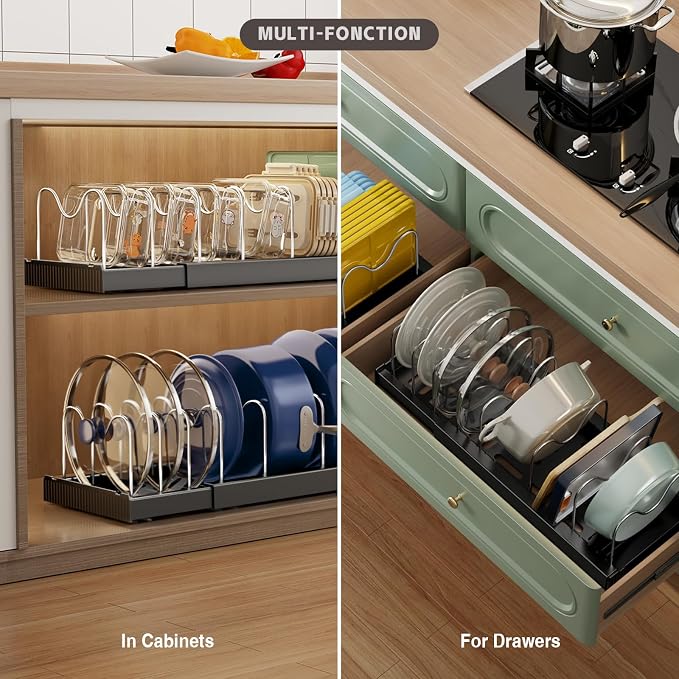 Magheo Expandable Food Storage Container Lid Organizers - Image 4