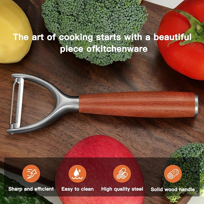 Premium high-end rosewood handle and 304 stainless steel serrated blade - Image 5