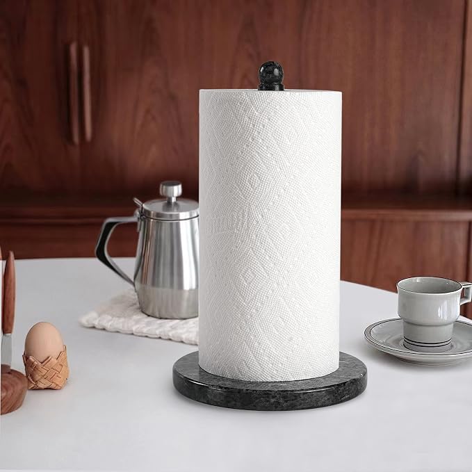 Koville Norwegian Natural Granite Paper Towel Holder Countertop, Genuine Stone - Image 5