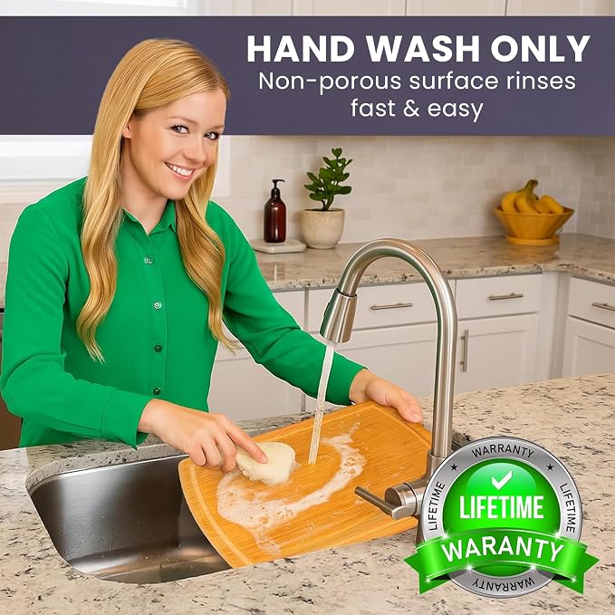 Glue-Free Surface™ 2XL Extra Large Bamboo Cutting Board Set of 4 – Small - Image 7