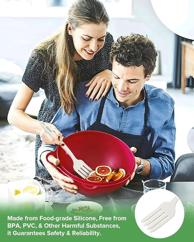 Silicone Flexible Cooking Fork, 11.6 Inch Heat Resistant, Large Non Stick - Image 6