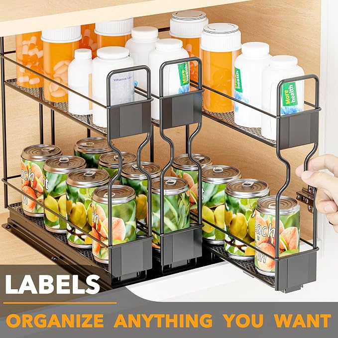 SpaceAid Pull Out Spice Rack Organizer, Heavy Duty Slide Out Seasoning Kitchen - Image 5