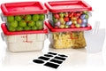 2QT NSF Food Storage Containers: 8 PCS Commercial Clear Square Food Storage by SVKLHY