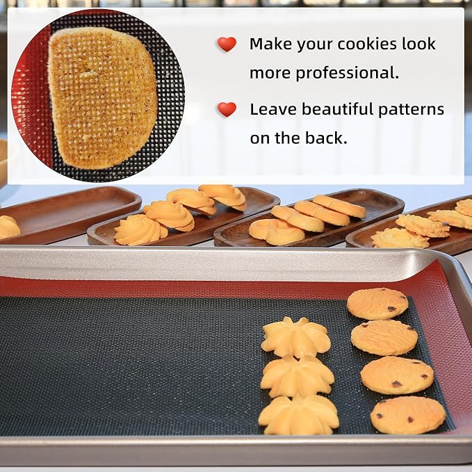 Perforated Silicone Baking Mat for Jelly Roll Pan, Non-Stick Eclair Baking Mat - Image 5