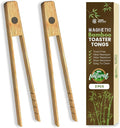 Toaster Tongs With Magnet | Bamboo Kitchen Utensils by ThreeWayCut