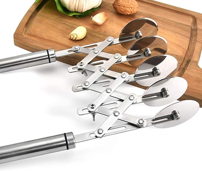 Star Brand Pastry Cutter with Grinder Spaghetti Dough Roller Knife Stainless - Image 6