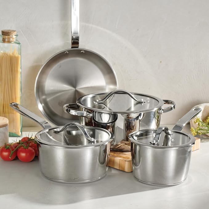 Tramontina Tempo Tri-Ply Base Stainless Steel 7-Piece Cookware Set - Image 2