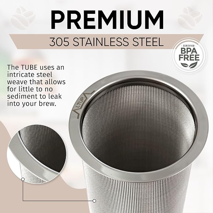 Altura The TUBE+ Cold Brew Coffee Maker and Tea Infuser - Image 4