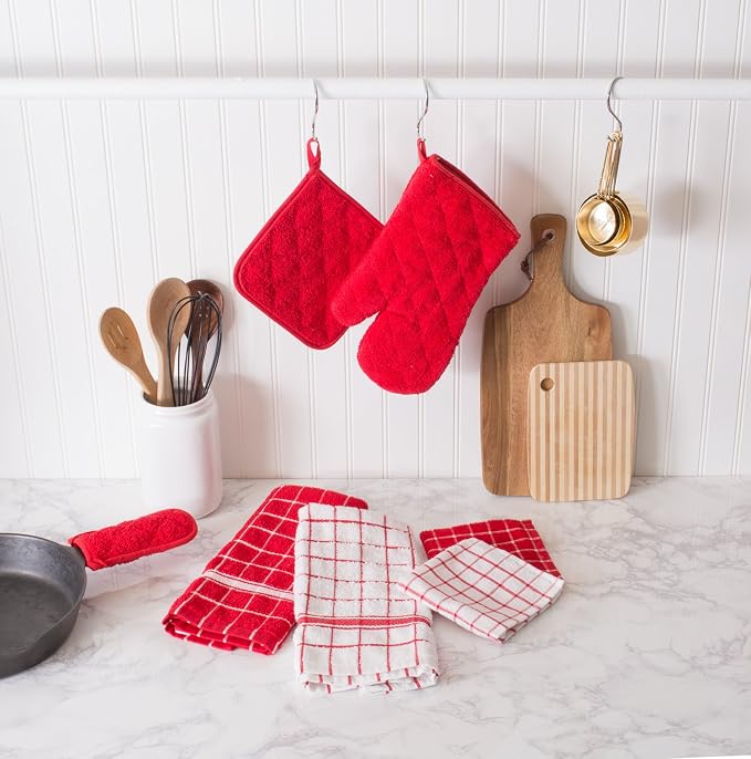 DII Basic Terry Collection 100% Cotton Quilted, Oven Mitt, 2 Piece - Image 3
