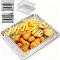 2Pcs Stainless Steel Oven Air Fryer Basket and Tray Replacement by COWHERDING