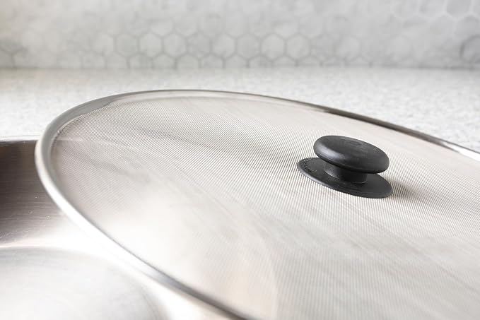 Fox Run Splater Shield, Stainless Steel Mesh Splatter Screen - Image 2