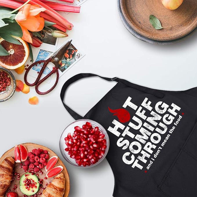 Rosoz Funny BBQ Black Chef Aprons - Image 2