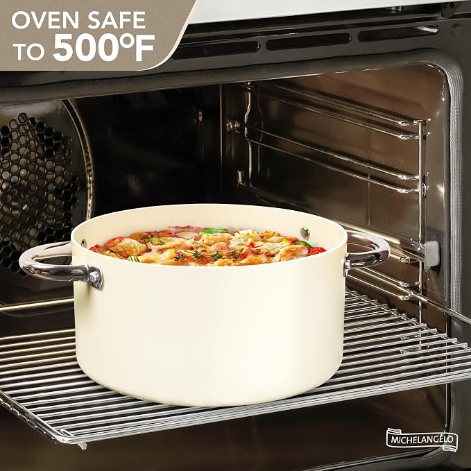 MICHELANGELO Stock Pot with Lid, Nonstick Cooking Pot, 5 Quart Soup Pot with Lid - Image 7