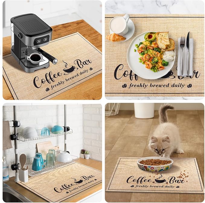 CooRug Absorbent Coffee Mat, Fashion Dish Drying Mat - Image 6
