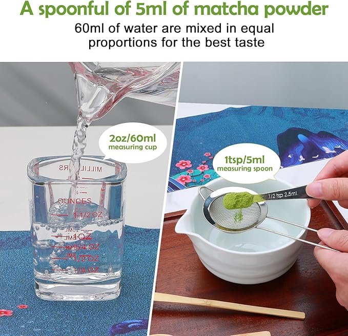 Matcha Whisk Set, Matcha Kit, Whisk Made from 100% Natural Bamboo, 11-component - Image 4