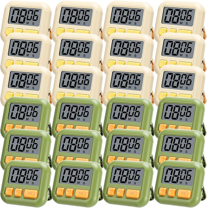 Weewooday 24 Pcs Digital Kitchen Timer Magnetic Timer Bulk On/Off Switch Minute by Weewooday
