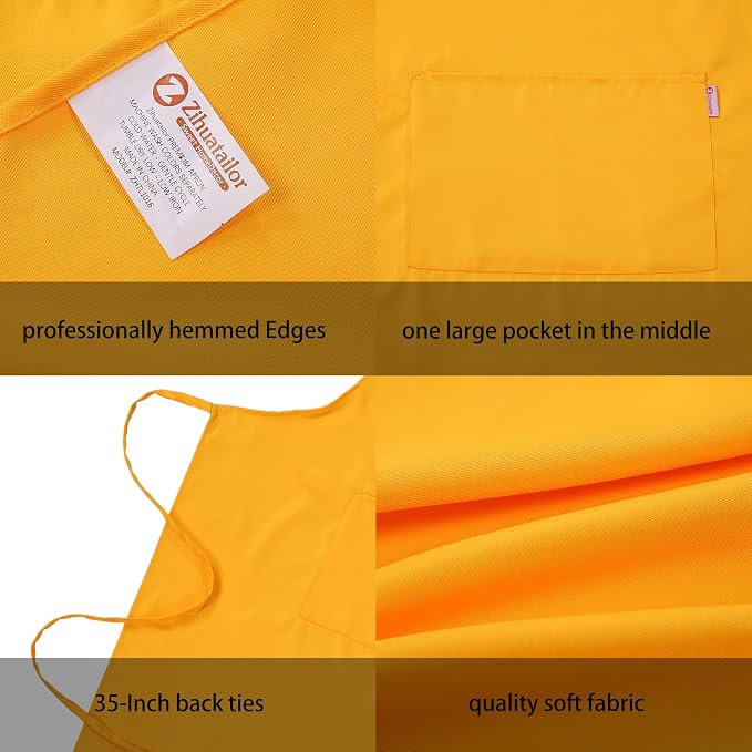 Orange Yellow Apron for Women - Image 4