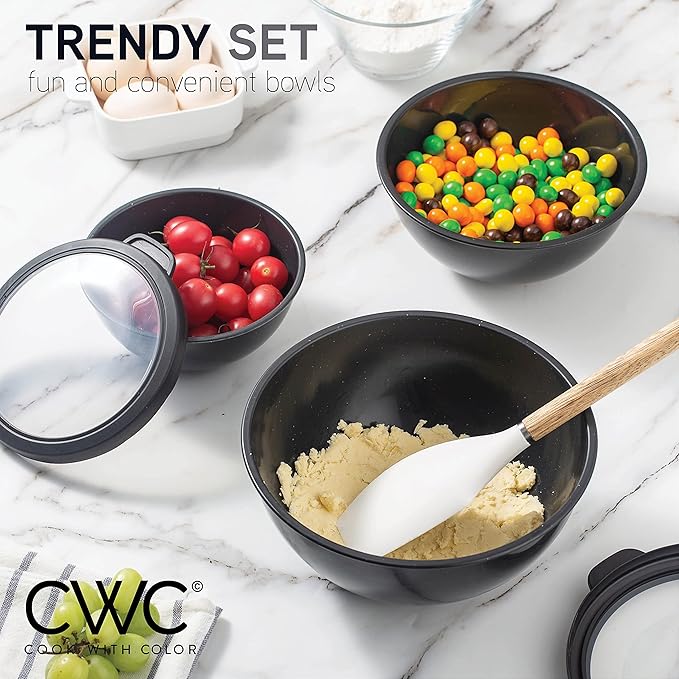 COOK WITH COLOR Mixing Bowls with TPR Lids - Image 7