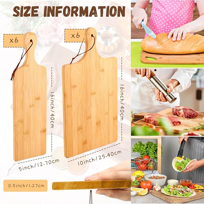 Tanlade 12 Pcs Wood Cutting Board Set Cutting Board - Image 2