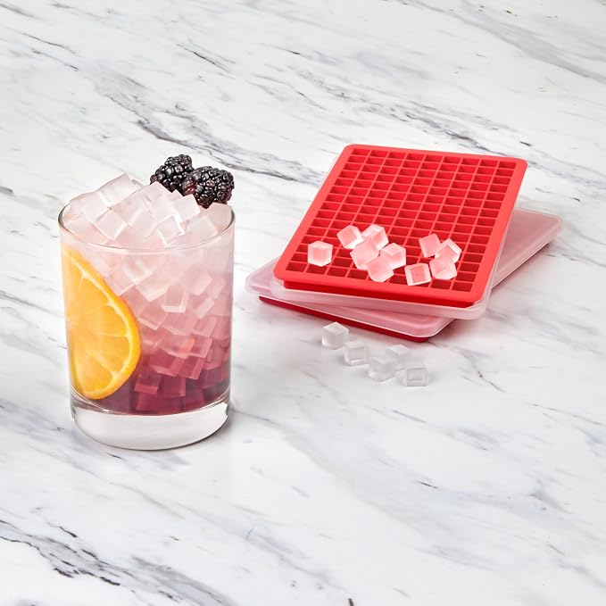 Tovolo Mini Ice Cube Tray with Lid Pack of 2 Small Ice Maker - Image 8