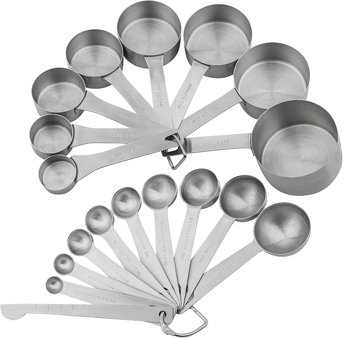 Measuring Cups and Spoons Set, 18/8 Stainless Steel Measuring Cups and Spoons - Image 4