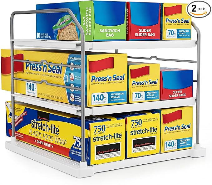EVERIE Extendable 3-Tier Kitchen Cabinet & Pantry Organizer by EVERIE