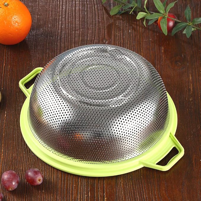 HiramWare Stainless Steel Colander - Image 4