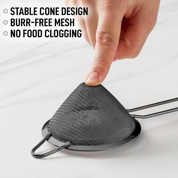 Zulay Kitchen 304 Stainless Steel Fine Mesh Strainer - Image 5