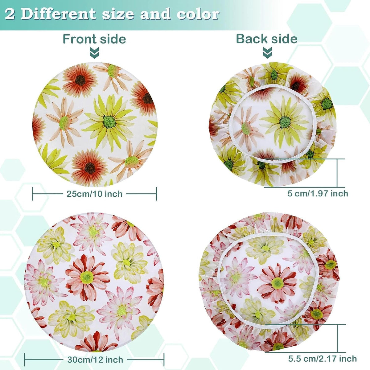 2 Large Reusable Beeswax Bowl Covers for Bread Proofing, 10/12 Inch