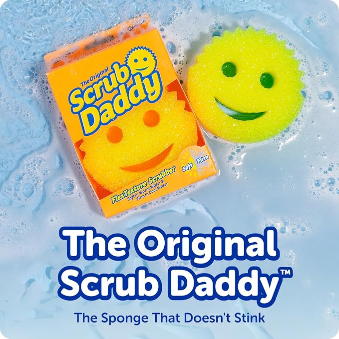 Scrub Daddy 6 Kitchen Sponges & 1 Daddy Caddy Dish Sponge Holder - Image 2