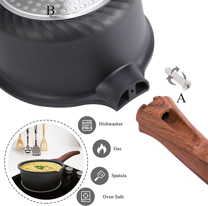 Vinchef 2qt Nonstick Sauce Pan - Image 7