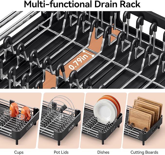 Urackify Stainless Steel Dish Drying Rack - Image 4