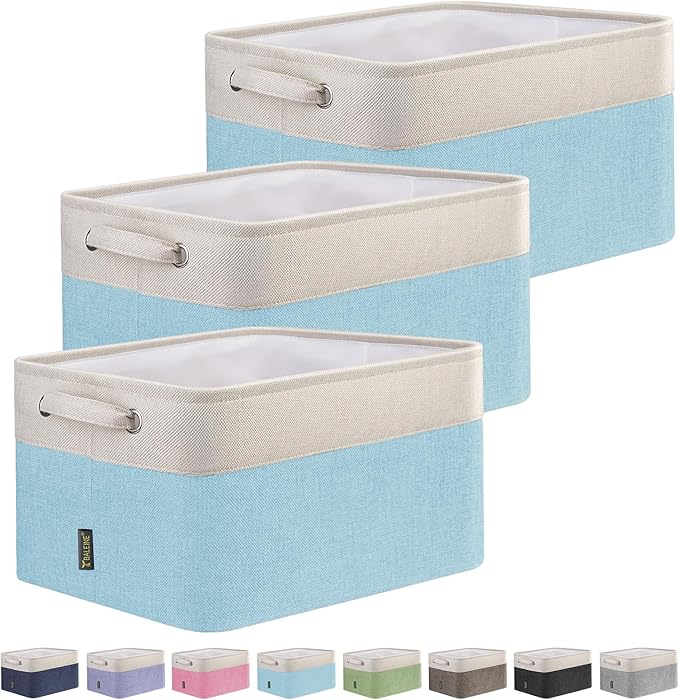 BALEINE 3 Pack Fabric Closet Storage Bins by BALEINE