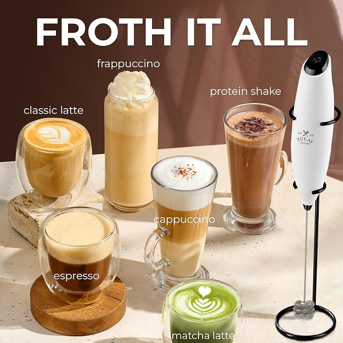 Zulay Kitchen Patented Tornado Triple Whisk Milk Frother - Image 5