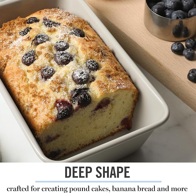 Martha Stewart Carbon Steel Nonstick 9 Inch Loaf Pan | Cool Gray | Deep Shape | - Image 6